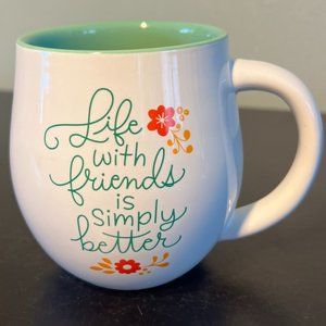 HALLMARK  "Life with Friends is Simply Better" Ceramic Coffee Tea Mug